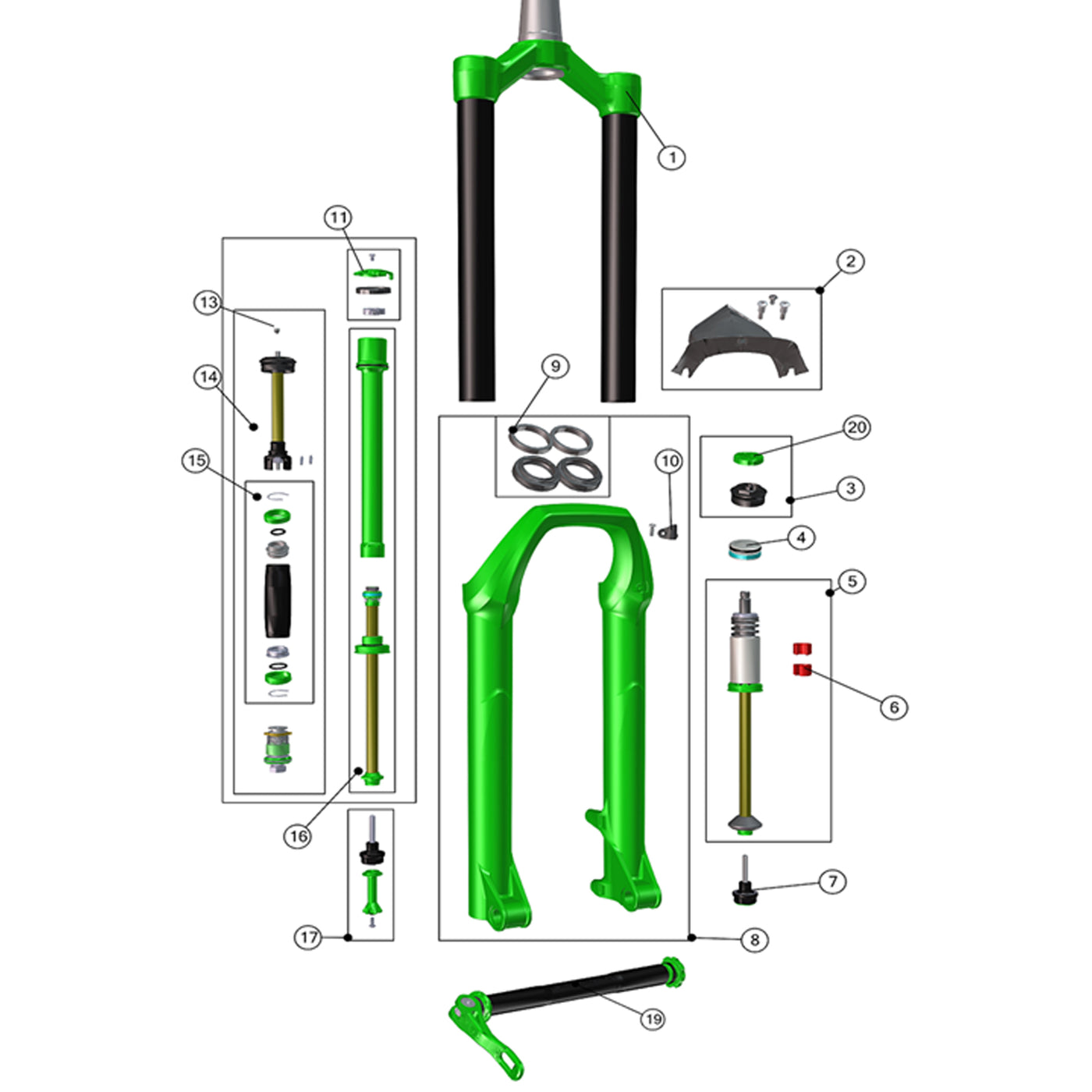 DVO Sapphire 32 boost factory parts – S4 Suspension